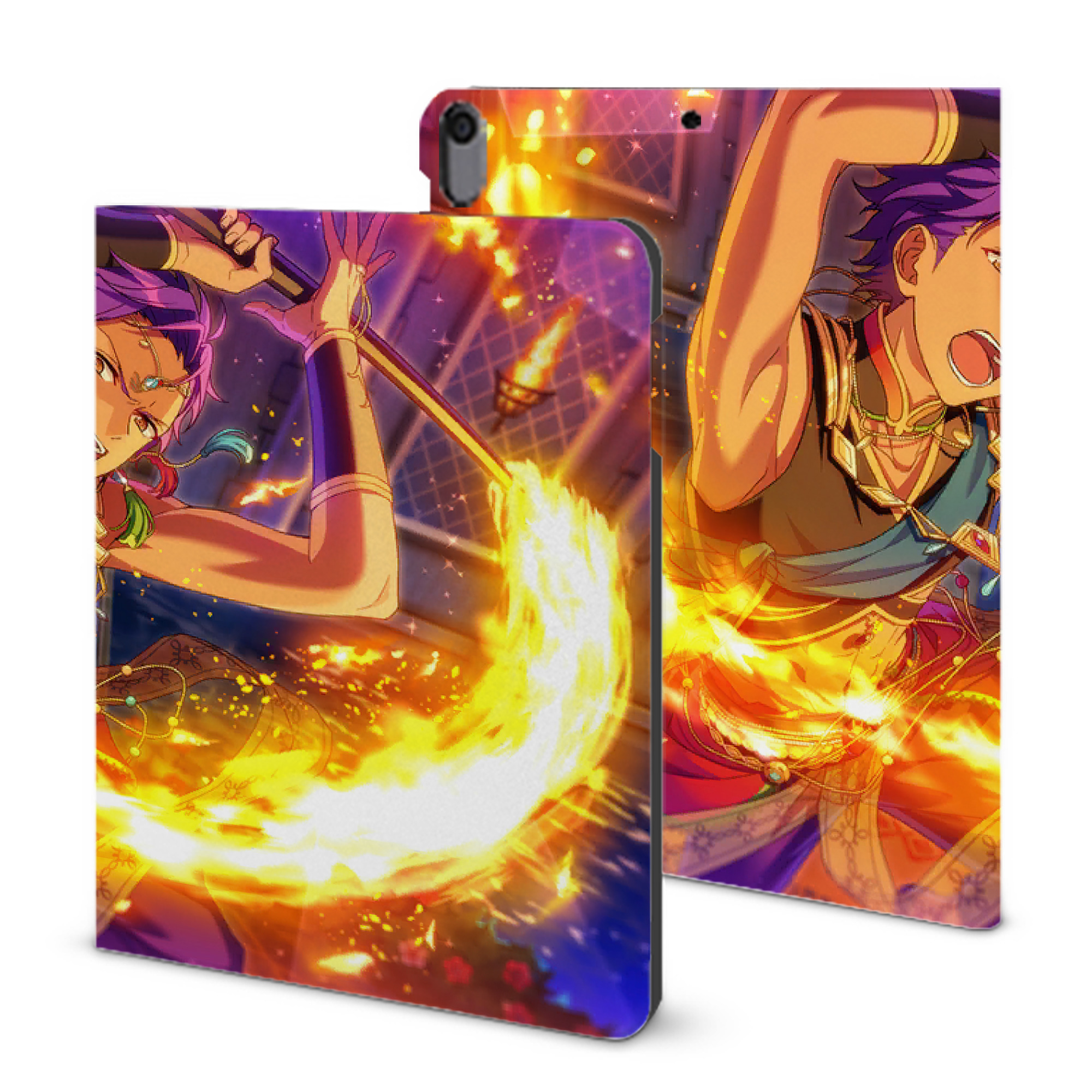 （画像用） あんさんぶるスターズ! Ensemble Stars IPad ケース ブック型 PUレザー TPU 耐衝撃 軽量 薄型 ペン収納なし 全面保護 IPad 各モデル対応